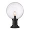 Z-Lite Laurent Outdoor Pier Mounted Fixture, 1-Light, 12 In.W x 17.75 In.H, Black/Clear Seedy 599PHB-553PM-BK - alternate 1